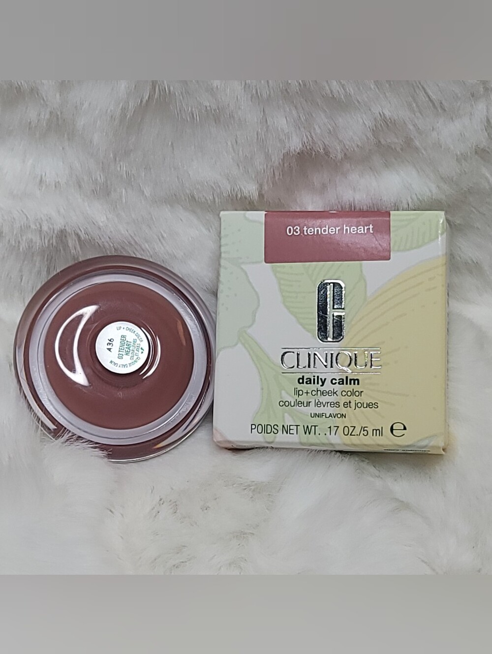 NIB Clinique Daily Calm Lip + Cheek Color 03 Tender Heart Multi Use Balm Blush